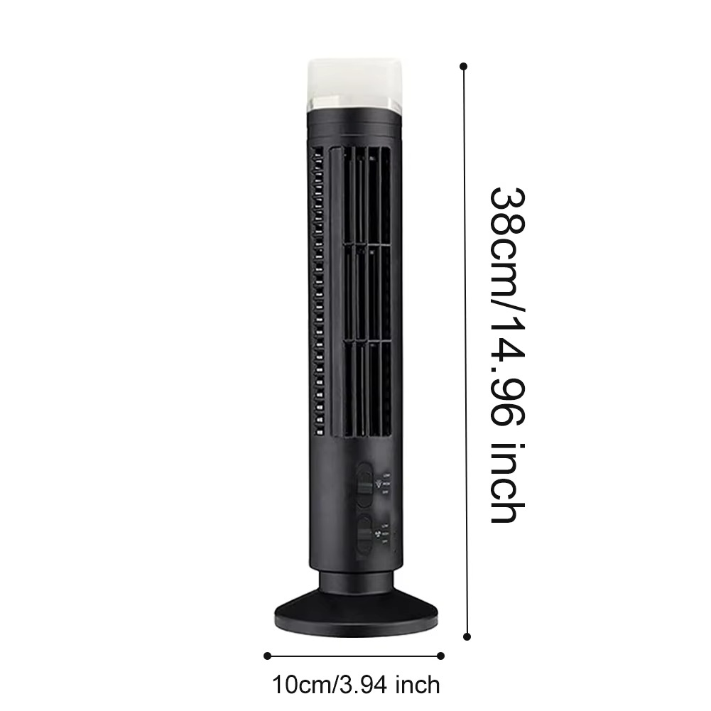 Electric bladeless table fan with tower design