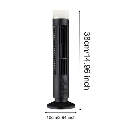 Electric bladeless table fan with tower design