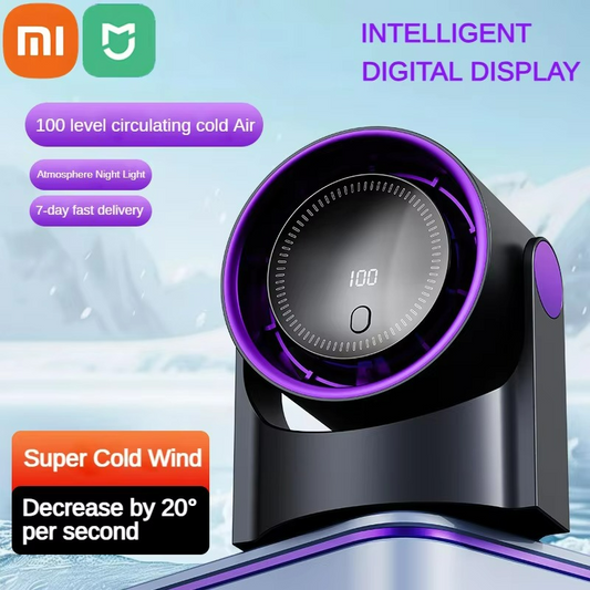 Quiet table fan with digital display and wireless portability