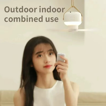 Outdoor camping ceiling fan compact and portable design