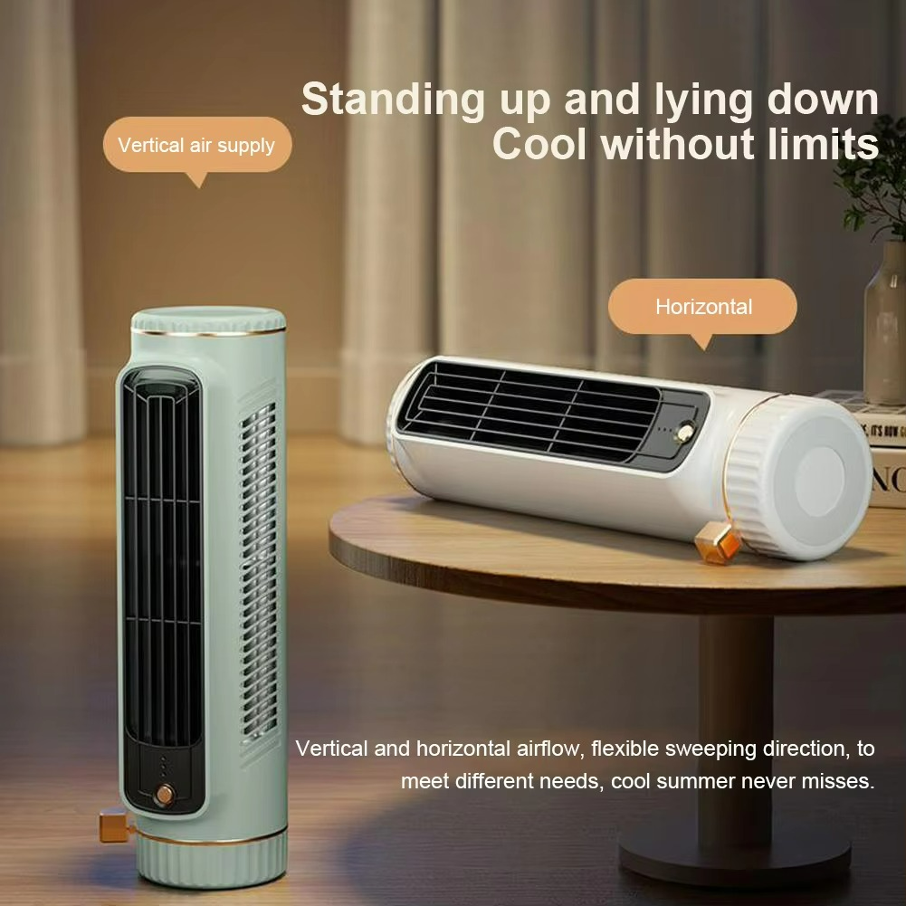 USB Rechargeable Tower Fan Compact Portable Air Cooler
