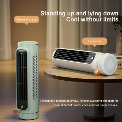 USB Rechargeable Tower Fan Compact Portable Air Cooler