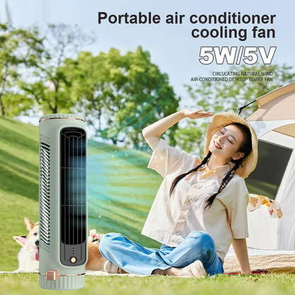 USB Rechargeable Tower Fan Compact Portable Air Cooler