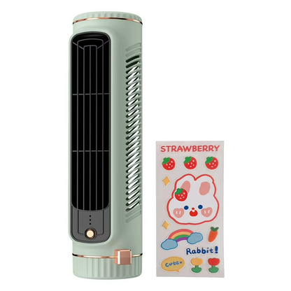 USB Rechargeable Tower Fan Compact Portable Air Cooler