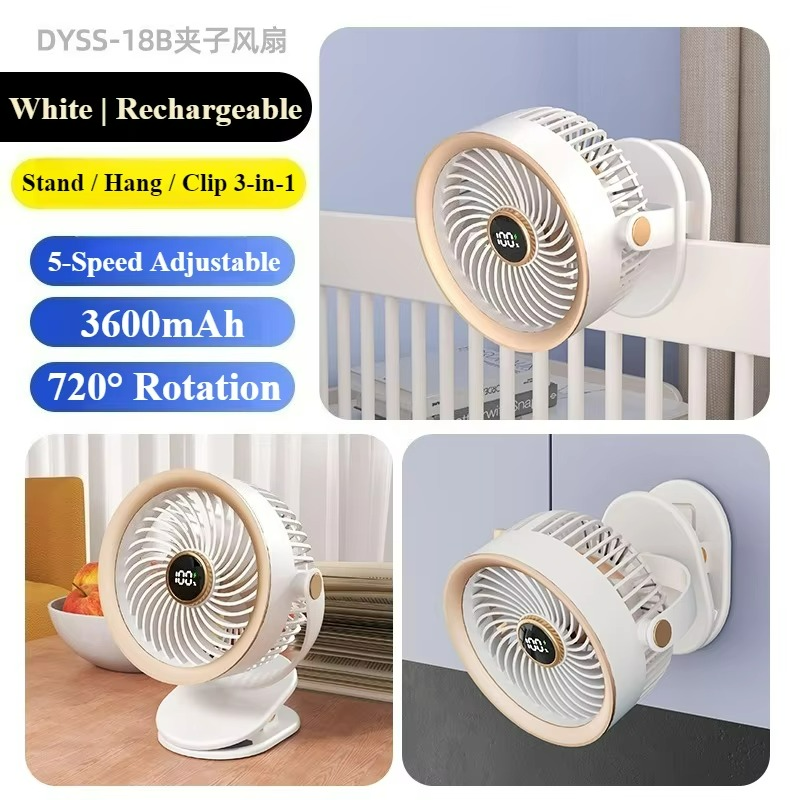 Portable octopus fan in handheld design with rechargeable USB battery