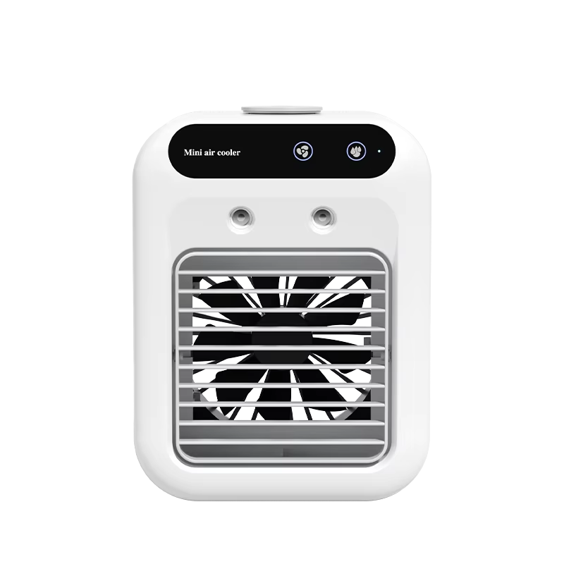 Mini air cooler fan with water cooling and rechargeable battery