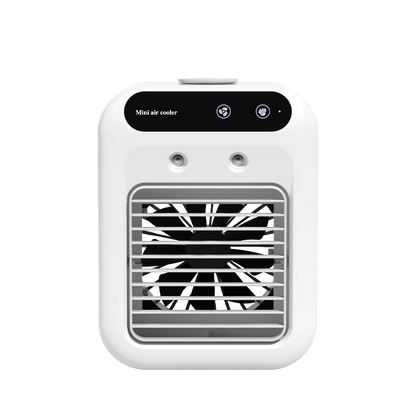 Mini air cooler fan with water cooling and rechargeable battery