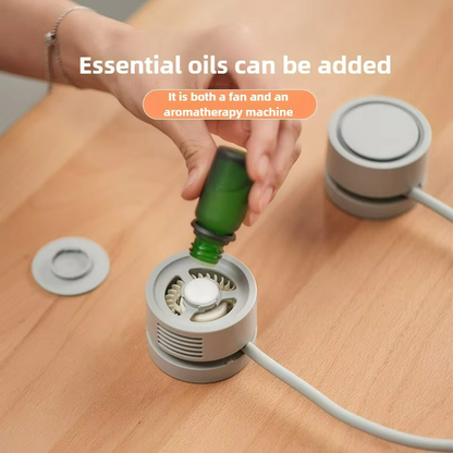 Portable Neck Fan Mini Foldable USB Rechargeable