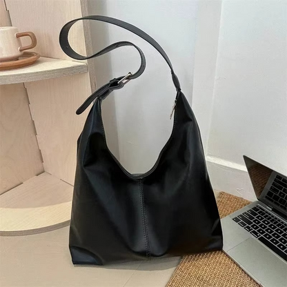 Mala de ombro feminina de pelúcia – Mala de ombro macia com elegância e grande capacidade