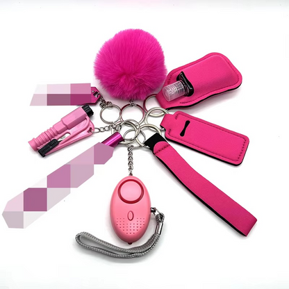 9 Peças Mulheres Defesa Pessoal Porta-chaves | Conjunto Prático para Exterior para Segurança e Proteção em Movimento