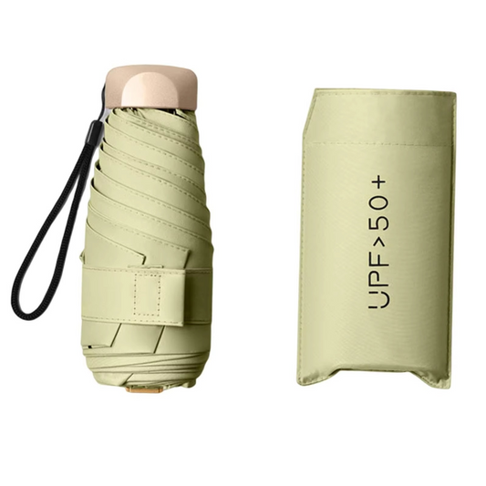 Mini paraguas ultraligero con protección UV y resistencia al viento – Formato compacto 19 cm