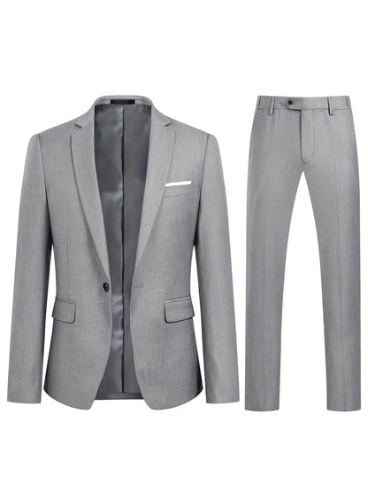 Variant image for Men's Suit Set Black Size M Polyester Blazer and Pants-22