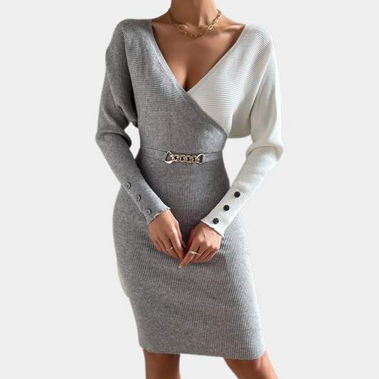 Eliane - Luftiges Damenkleid Mit V-Ausschnitt Für Festliche Anlässe-1