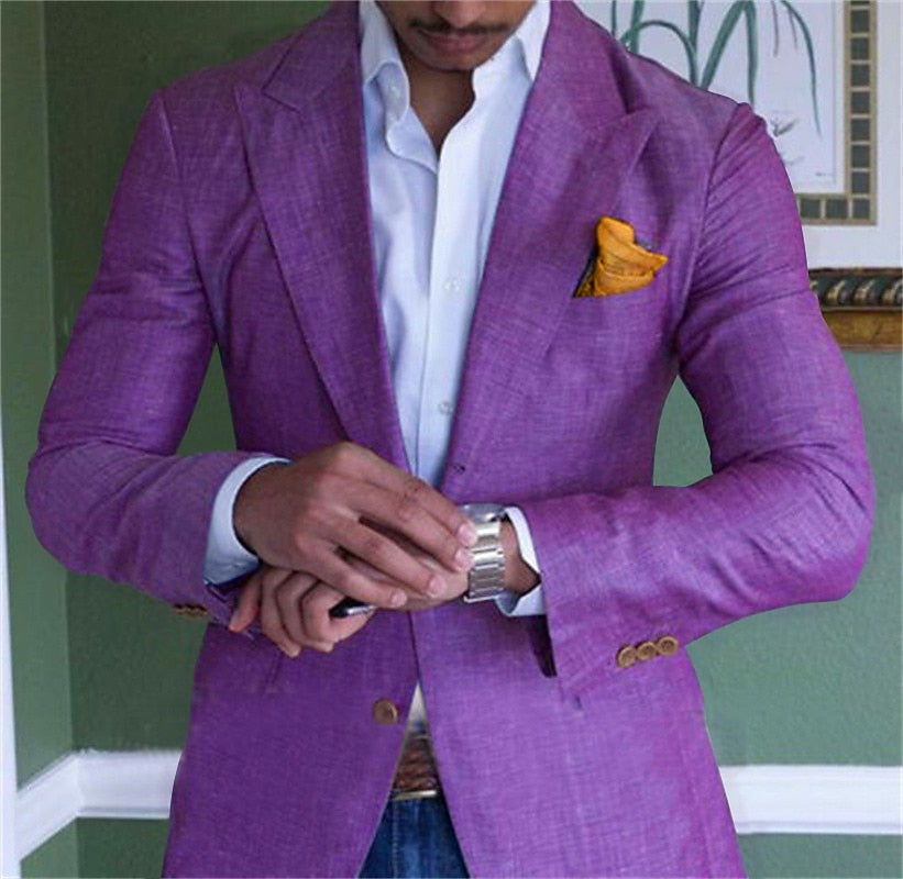 Variant image for Gideon - Men's Linen Blazer Jacket for Stylish Comfort and Elegance-8