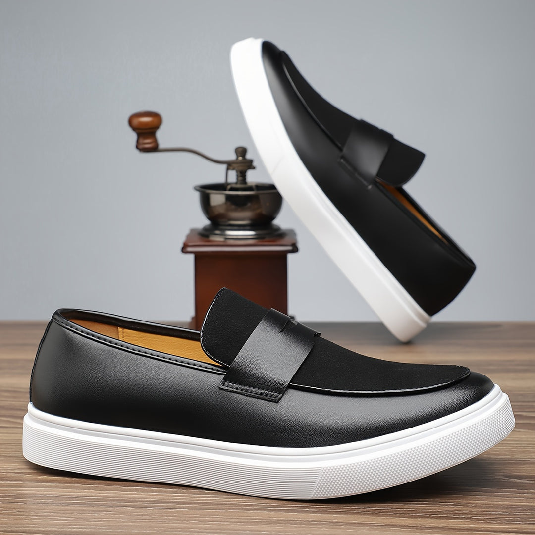 Elegante Herren-Slipper aus PU mit Flexibler Gummisohle und Slip-on-Komfort-4