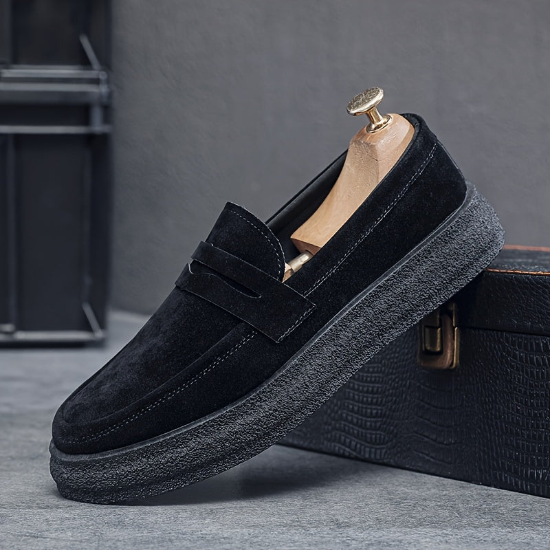 Vintage Herren Slipper - Bequeme Loafer mit Robuster Gummisohle und Klassischem Design-1