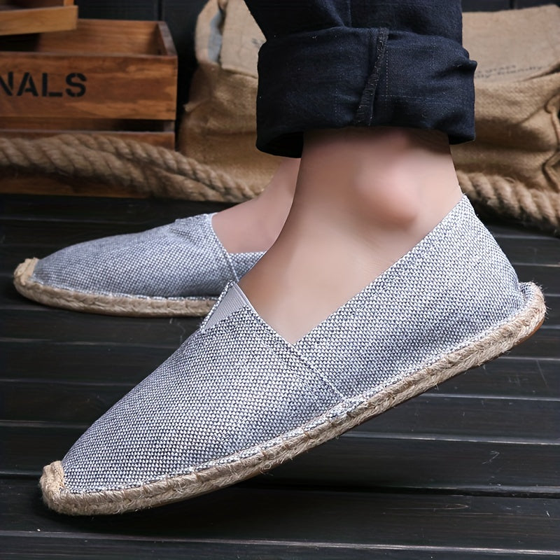 Herren Espadrilles Slippers - Leichte Atmungsaktive Sommerschuhe mit Rutschfester Sohle-6