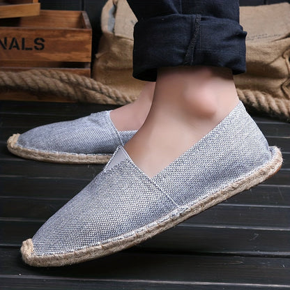 Herren Espadrilles Slippers - Leichte Atmungsaktive Sommerschuhe mit Rutschfester Sohle-6