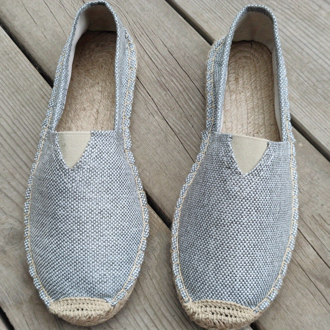 Herren Espadrilles Slippers - Leichte Atmungsaktive Sommerschuhe mit Rutschfester Sohle-5
