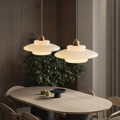 ZartGlanz Pendant – Ivory-Colored Glass Lamp