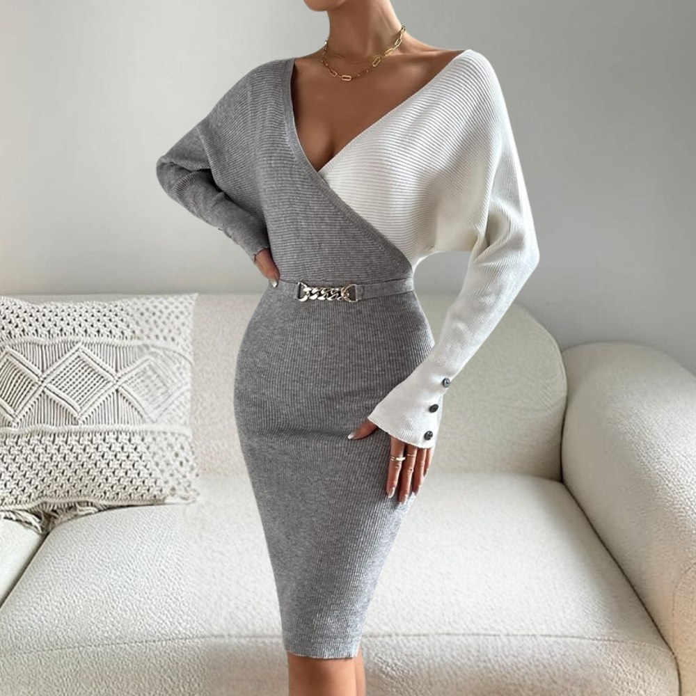 Eliane - Luftiges Damenkleid Mit V-Ausschnitt Für Festliche Anlässe-5