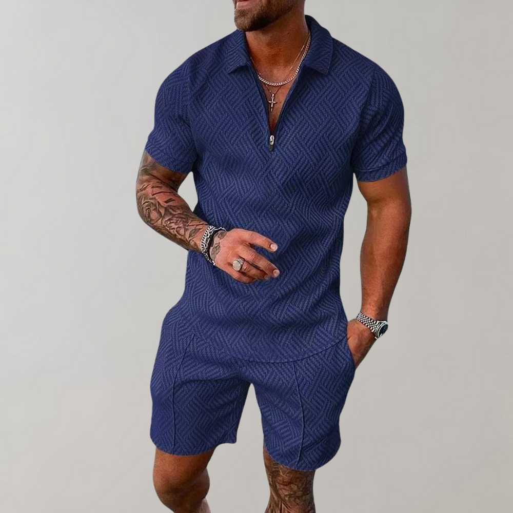 Hugo Sommer-Set für Herren | Modisches Poloshirt mit Bequemer Shorts