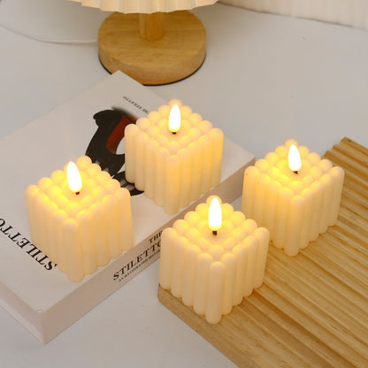 WinterShine – Elegante candela LED dal design a palla di neve