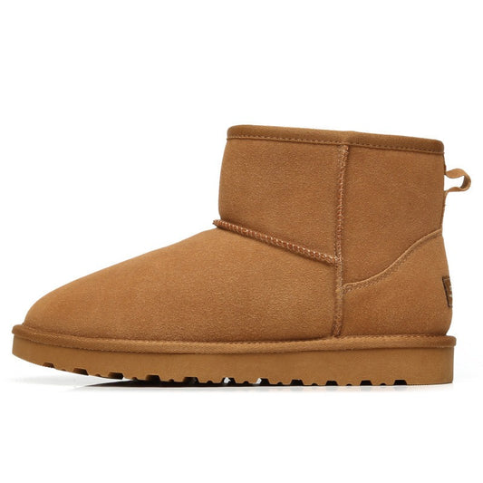 Damen Ultra Mini Plateaustiefel – Braune Stiefeletten mit Warmem Fellfutter für Gemütlichen Winter