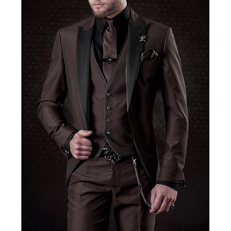 Variant image for Men's Three-Piece Linen Suit Grey Size M Elegant Blazer Vest Pants-21