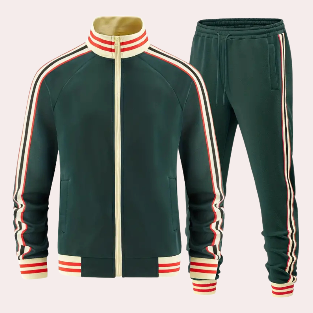 Herren Sporttrack Dunkelgrün Größe M Polyester-3