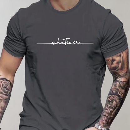 with | Casual men's T-shirt with crew neck | Comfortable, versatile & stylish
