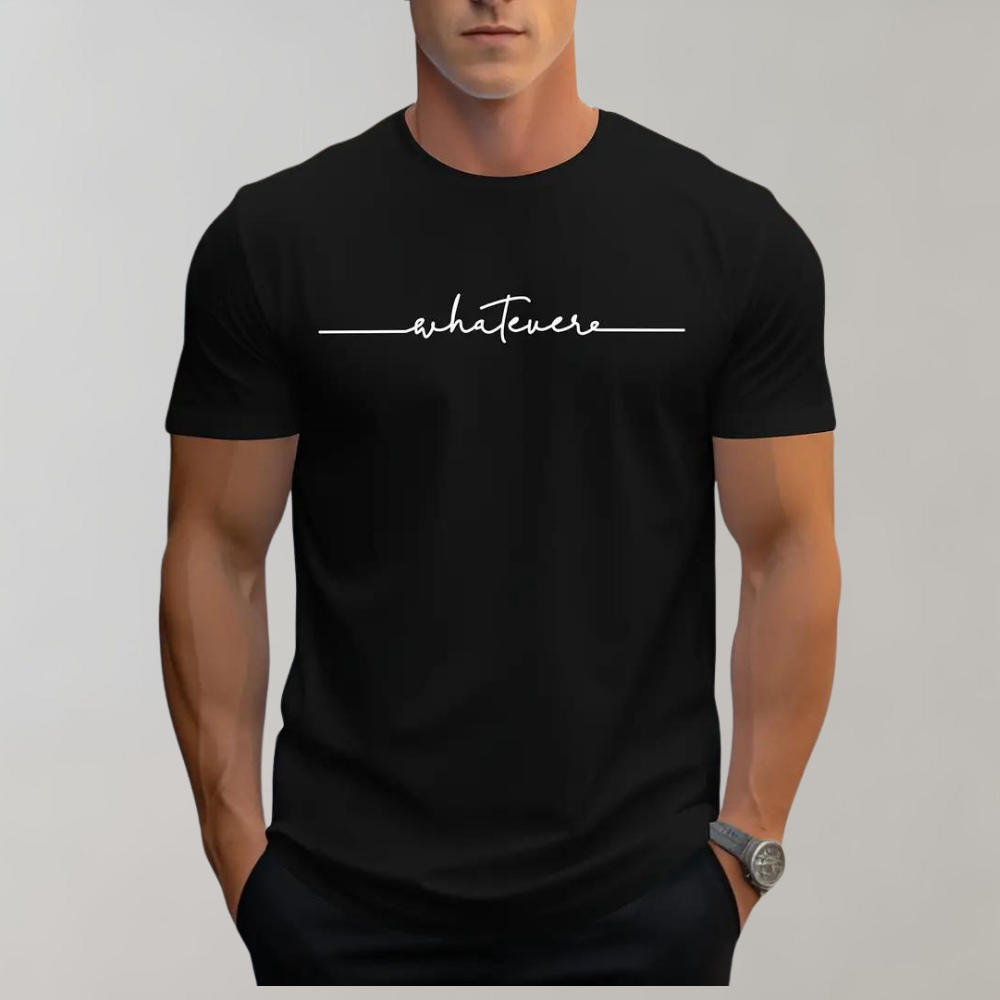with | Casual men's T-shirt with crew neck | Comfortable, versatile & stylish