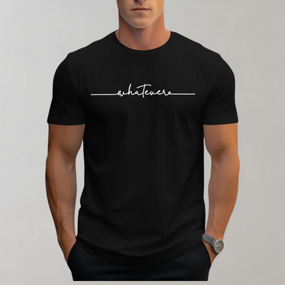 with | Casual men's T-shirt with crew neck | Comfortable, versatile & stylish