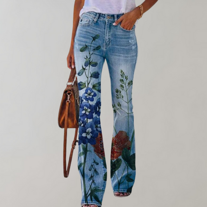 Kjellfrid – Women's flare pants with lively prints – Stylish, comfortable & versatile