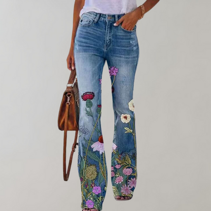 Kjellfrid – Women's flare pants with lively prints – Stylish, comfortable & versatile