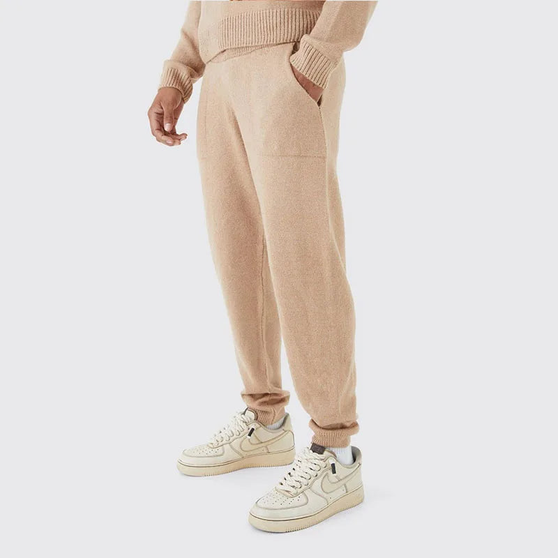 Herren Loungewear Set Beige Größe M Baumwolle-3