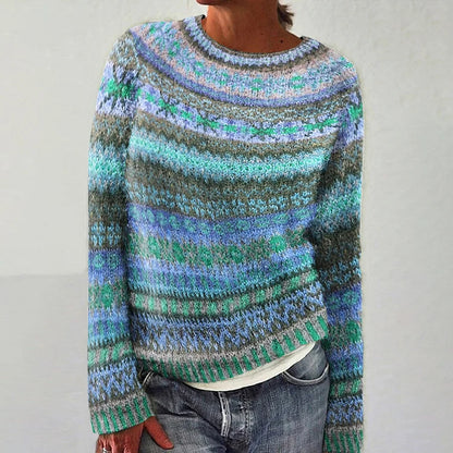 Cozy sweater with ethnic design for unique style
