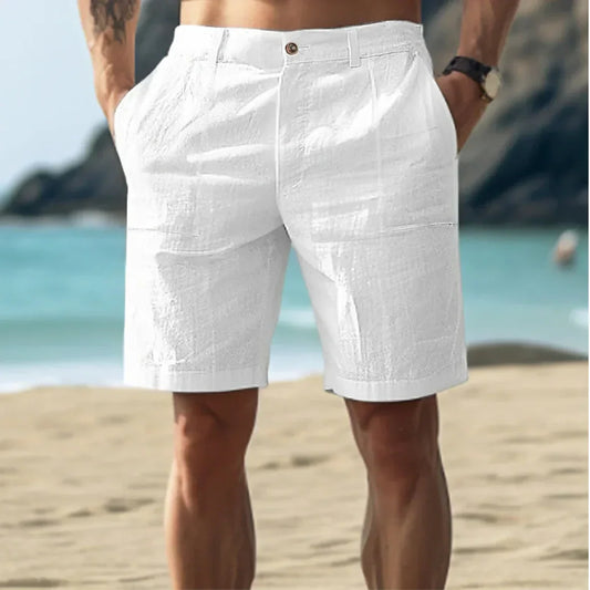 Casual men's linen shorts for relaxed summer days | Breathable, comfortable & stylish