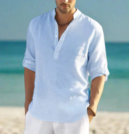 Linen Shirt With Collar For Stylish Occasions