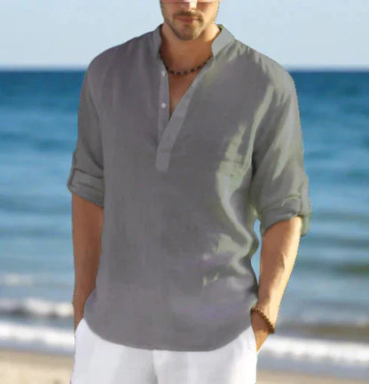 Linen Shirt With Collar For Stylish Occasions