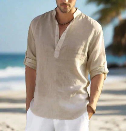Linen Shirt With Collar For Stylish Occasions
