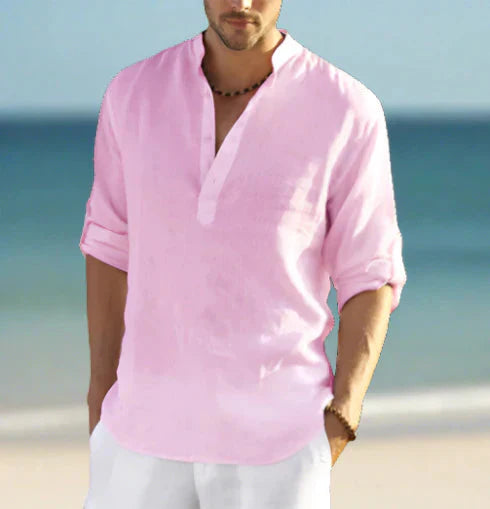 Linen Shirt With Collar For Stylish Occasions