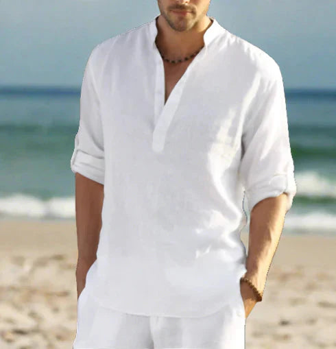 Linen Shirt With Collar For Stylish Occasions