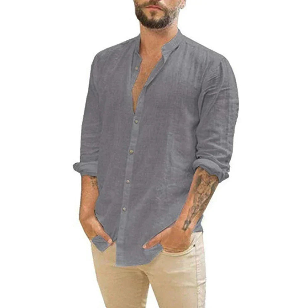 Leon | Elegant men's linen shirt | Lightweight, breathable & ideal for warm days