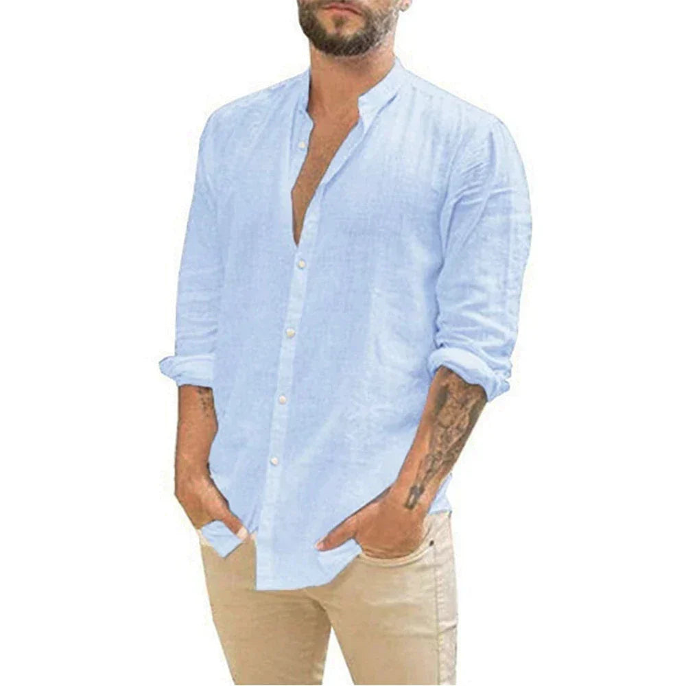 Leon | Elegant men's linen shirt | Lightweight, breathable & ideal for warm days