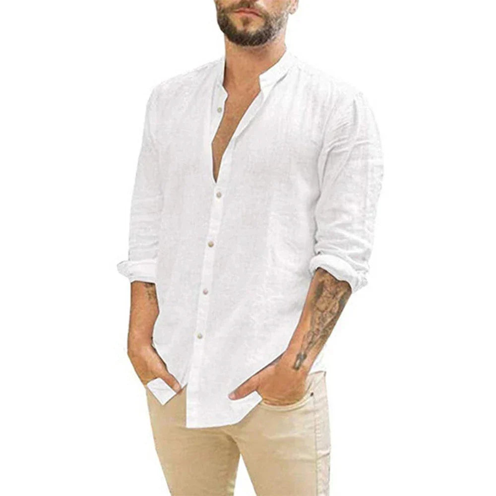 Leon | Elegant men's linen shirt | Lightweight, breathable & ideal for warm days