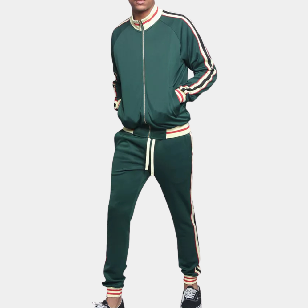 Variant image for Herren Sporttrack Dunkelgrün Größe M Polyester-6