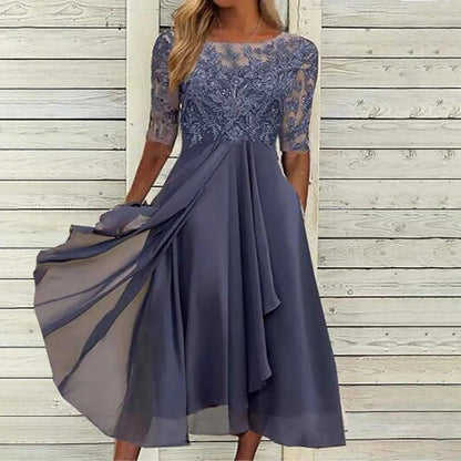 Margarete – Vestido elegante de renda para senhora – intemporal, feminino e perfeito para ocasiões especiais