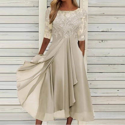 Margarete – Vestido elegante de renda para senhora – intemporal, feminino e perfeito para ocasiões especiais