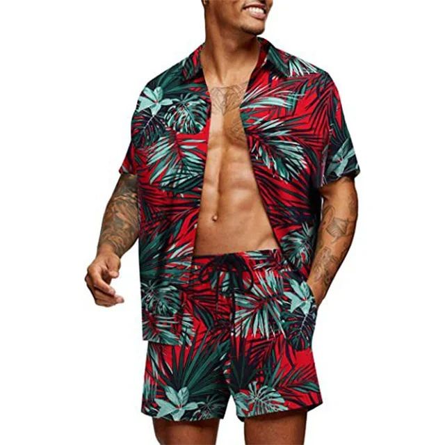 Variant image for Herren Set Grün Größe M Baumwolle - Modisches Sommer Outfit für Männer-41